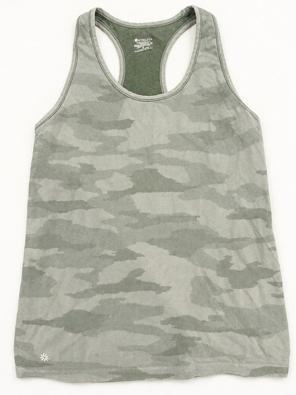 Athleta Green Camo Racerback Tank Top Size L